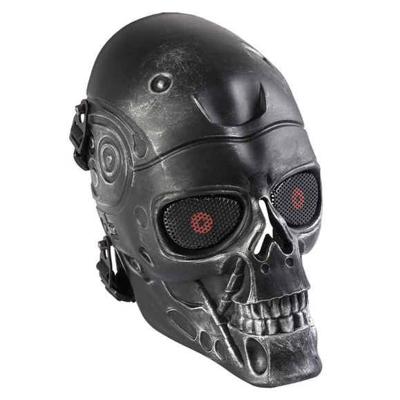 Airsoft maska Wosport Terminator, stříbrná