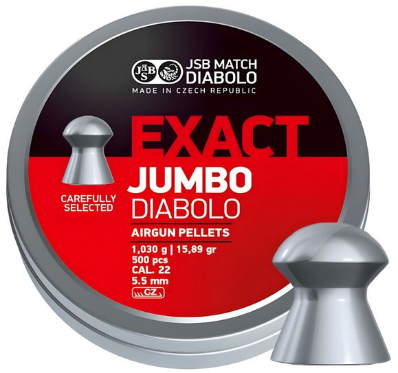 Diabolo JSB Exact Jumbo, kal. 5,50 mm (.22), 500 ks