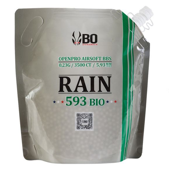 Kuličky BB 6 mm, B.O. Rain 0,23 g, 3500 ks BIO