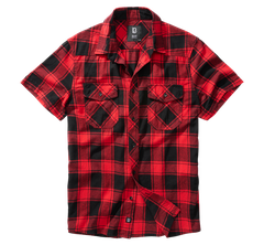 Košile Brandit Check Sleeve, červeno-černá