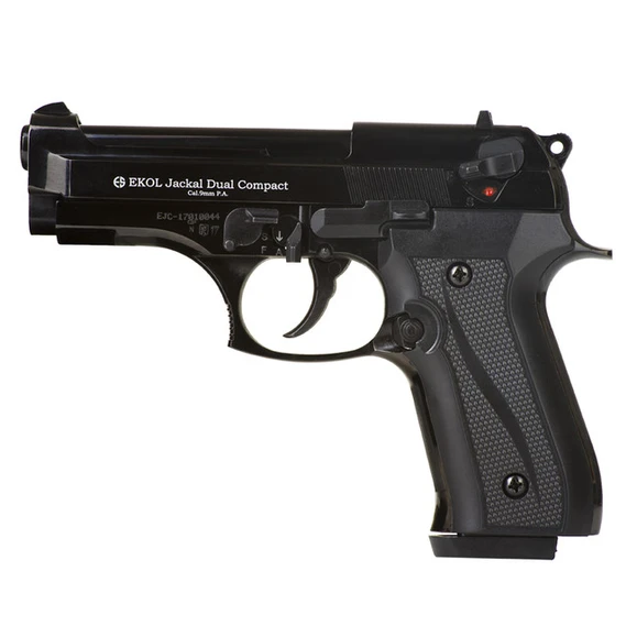 Plynová pistole Ekol Jackal dual Compact, černá, kal. 9 mm, Knall Full Auto