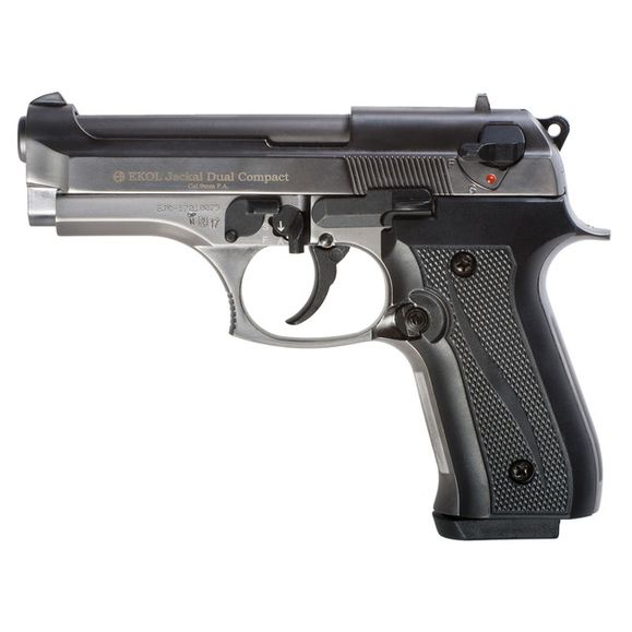 Plynová pistole Ekol Jackal dual Compact, titan, kal. 9 mm, Knall Full Auto
