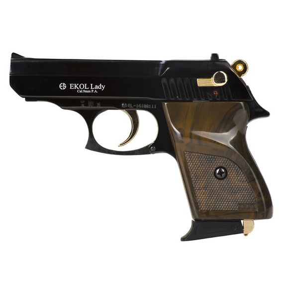 Plynová pistole Ekol Lady, kombinace, černá, kal. 9 mm