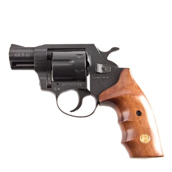Plynový revolver ALFA 020 černý, dřevo, kal. 9 mm R Knall