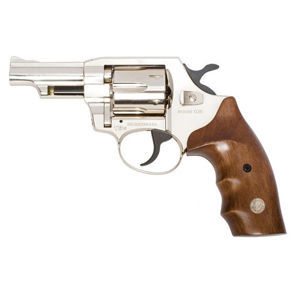 Plynový revolver ALFA 030 nikl, dřevo, kal. 9 mm R Knall