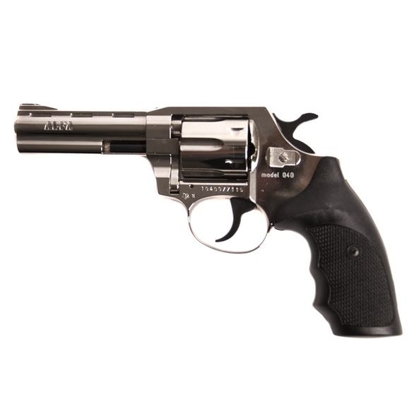 Plynový revolver ALFA 040, nikl, plast, kal. 9 mm R Knall