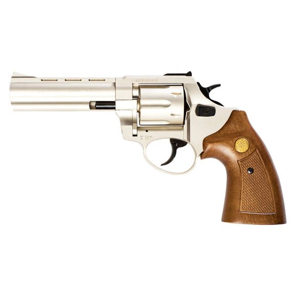 Plynový revolver Atak Zoraki R1 4,5", satén, kal. 9 mm, dřevo