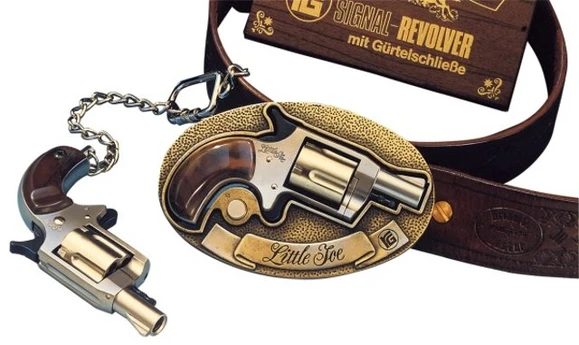 Plynový revolver Little Joe se sponou, nikl, kal. 6 mm