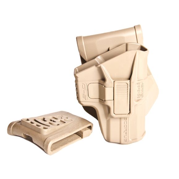 Polymerové pouzdro Scorpus pro Glock 9 mm (pádlo + opasková redukce) SC-MAKRB pískové
