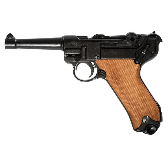 Replika pistole Parabellum Luger P08, Německo, dřevo