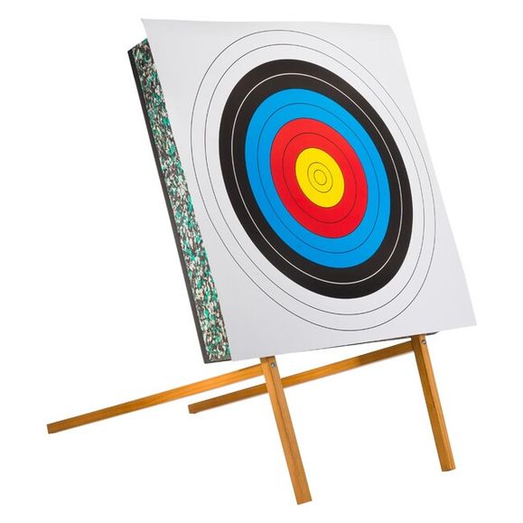 Terčovnice pěnová 60 x 60 x 10 cm Ek-Archery s dřevěným stojanem