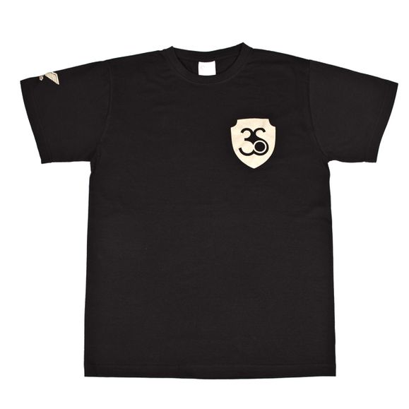 Tričko pánské s krátkým rukávem, barva černá, zlaté logo